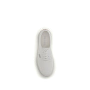 Prada White Cotton Low Top Sneakers
