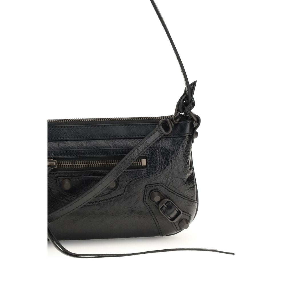Balenciaga Black Leather Shoulder Bag