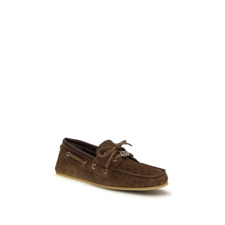 Gucci Brown Calf Leather Slip-On Loafers