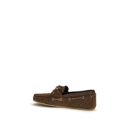 Mocassins à enfiler en cuir de veau marron Gucci