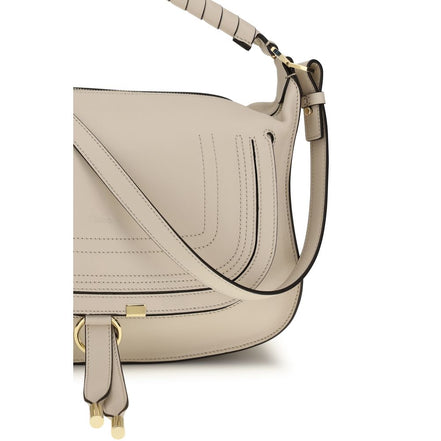 Sac à bandoulière Chloé en cuir de veau beige Bos Taurus
