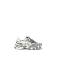 Dolce & Gabbana Sneakers Atletiche in Pelle di Vitello Grigia Bos Taurus