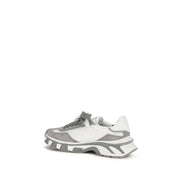 Dolce & Gabbana Sneakers Atletiche in Pelle di Vitello Grigia Bos Taurus