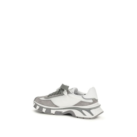 Dolce & Gabbana Sneakers Atletiche in Pelle di Vitello Grigia Bos Taurus