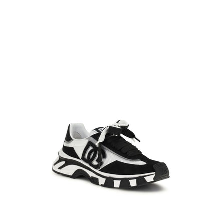 Dolce & Gabbana Black Calf Leather Athletic Sneakers - DG Country Road