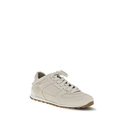 Brunello Cucinelli Beige Calf Leather Low Top Sneakers