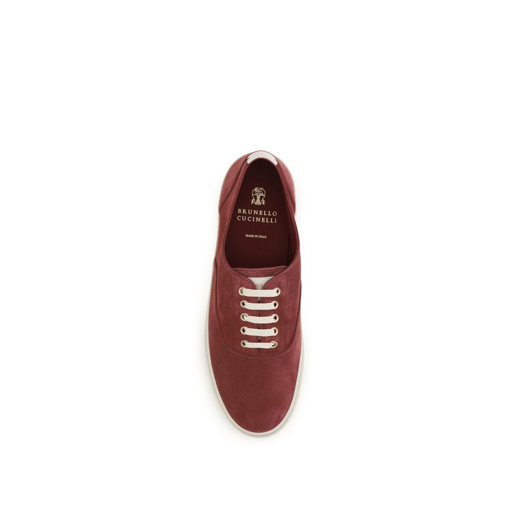Brunello Cucinelli Bordeaux Low Top Sneakers