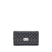 Valentino Garavani Black Leather Shoulder Bag