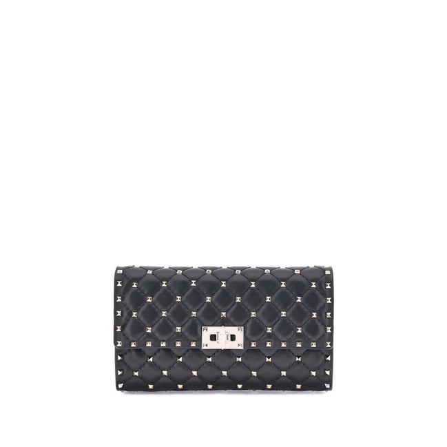Valentino Garavani Black Leather Shoulder Bag