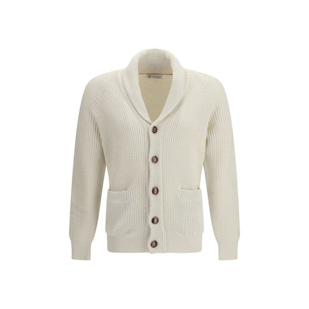 Cardigan Brunello Cucinelli in cotone beige