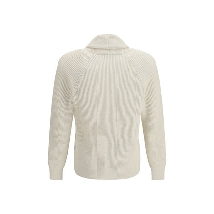 Cardigan Brunello Cucinelli in cotone beige