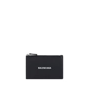 Portefeuille Balenciaga en cuir de veau noir Bos Taurus