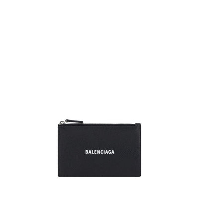 Portefeuille Balenciaga en cuir de veau noir Bos Taurus