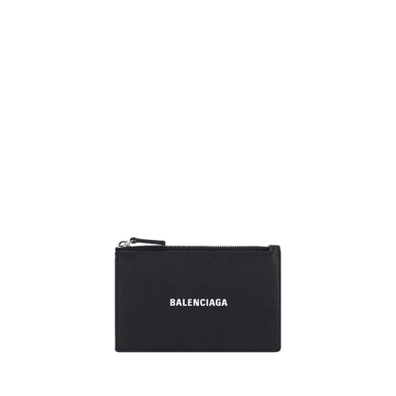 Portefeuille Balenciaga en cuir de veau noir Bos Taurus