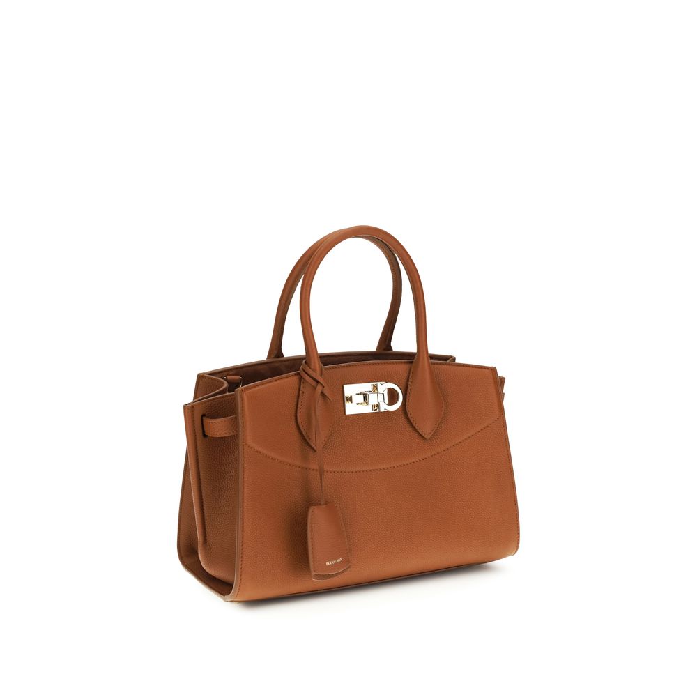 Borsa Ferragamo in Pelle di Vitello Marrone Bos Taurus