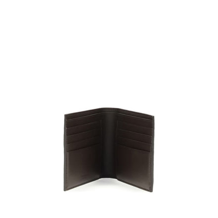 Portafoglio Ferragamo in pelle di vitello marrone Bos Taurus