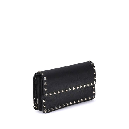 Portefeuille Valentino Garavani en Cuir de Veau Noir Bos Taurus