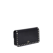 Portefeuille Valentino Garavani en Cuir de Veau Noir Bos Taurus
