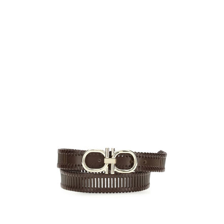 Ceinture classique en cuir de veau marron Ferragamo Bos Taurus