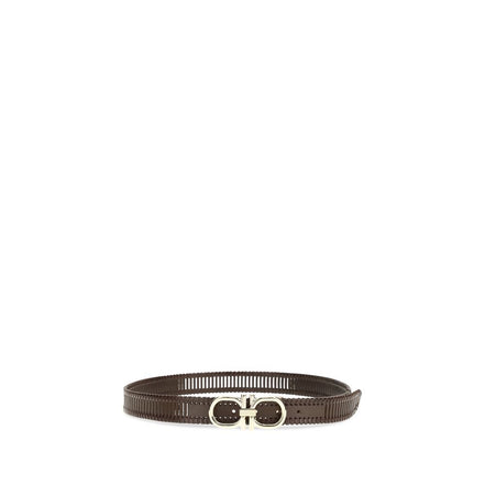 Ceinture classique en cuir de veau marron Ferragamo Bos Taurus