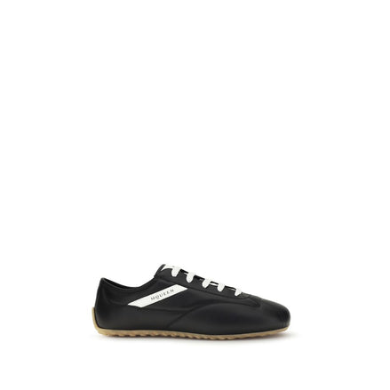 Baskets basses Alexander McQueen en cuir de veau noir Bos Taurus