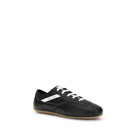 Alexander McQueen Black Calf Leather Low Top Sneakers