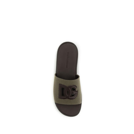 Sandales bicolores en coton Dolce & Gabbana