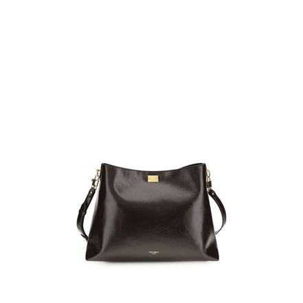 Sac à bandoulière Dolce & Gabbana en cuir de veau marron Bos Taurus