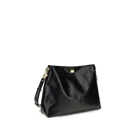 Sac à bandoulière Dolce & Gabbana en cuir de veau noir Bos Taurus