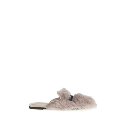 Mules Dolce & Gabbana grigie in pelle d'agnello Ovis Aries Aries