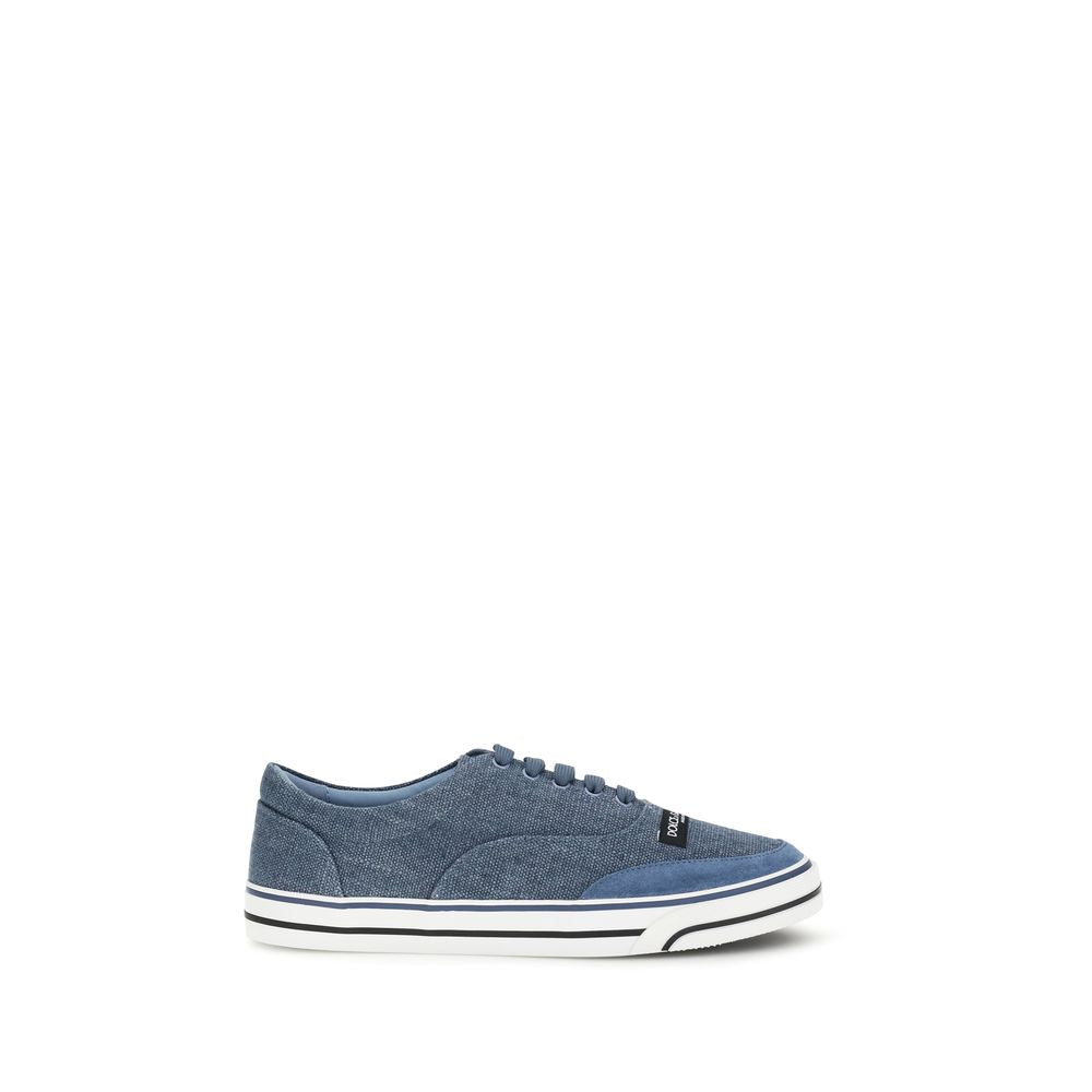 Sneakers basse Dolce & Gabbana in lino blu