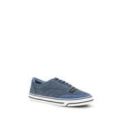 Sneakers basse Dolce & Gabbana in lino blu