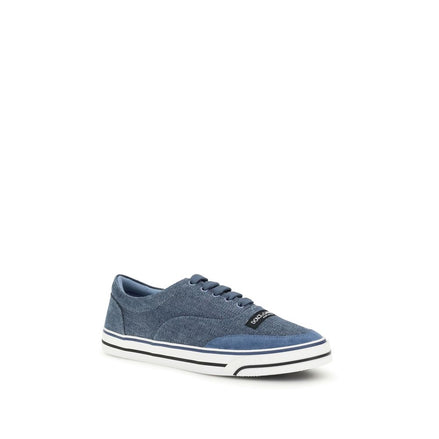 Sneakers basse Dolce & Gabbana in lino blu