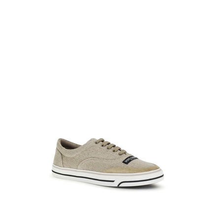 Dolce & Gabbana Sneakers Basse in Lino Beige