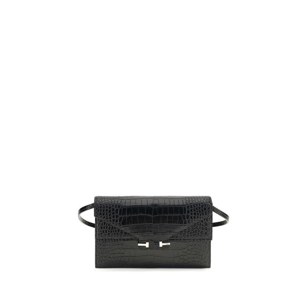 Tom Ford Black Leather Shoulder Bag
