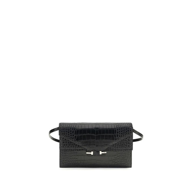 Tom Ford Black Leather Shoulder Bag