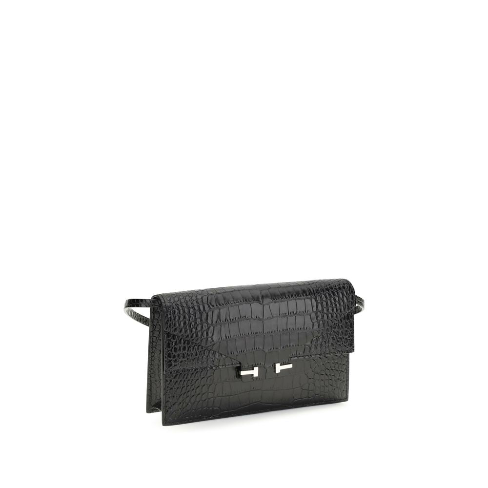Tom Ford Black Leather Shoulder Bag