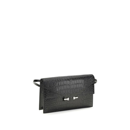 Tom Ford Black Leather Shoulder Bag