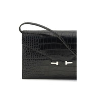 Tom Ford Black Leather Shoulder Bag