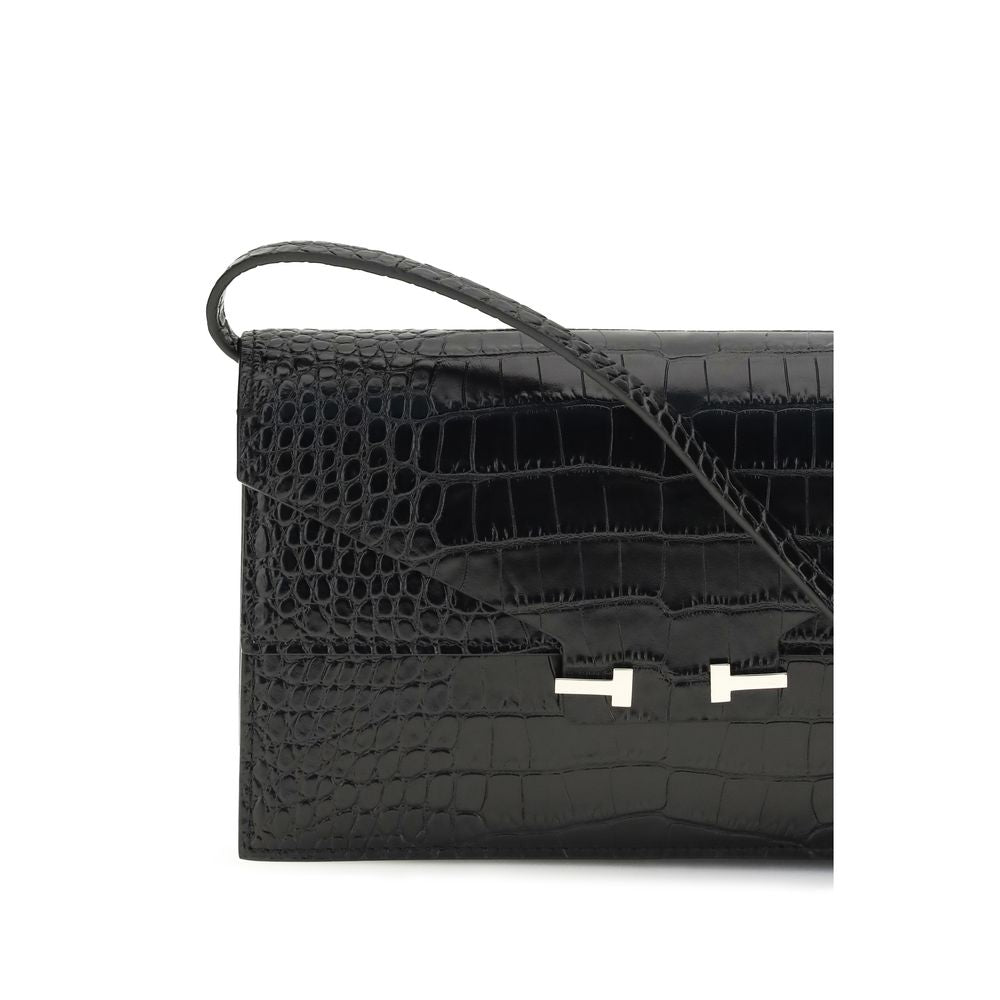 Tom Ford Black Leather Shoulder Bag