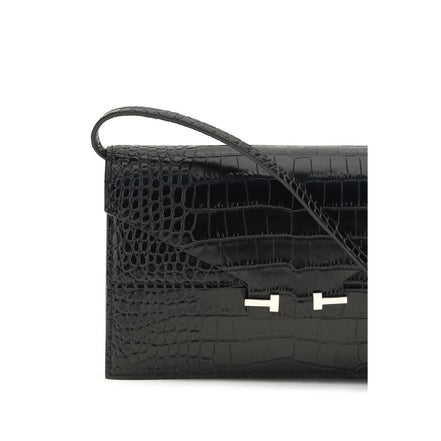 Tom Ford Black Leather Shoulder Bag