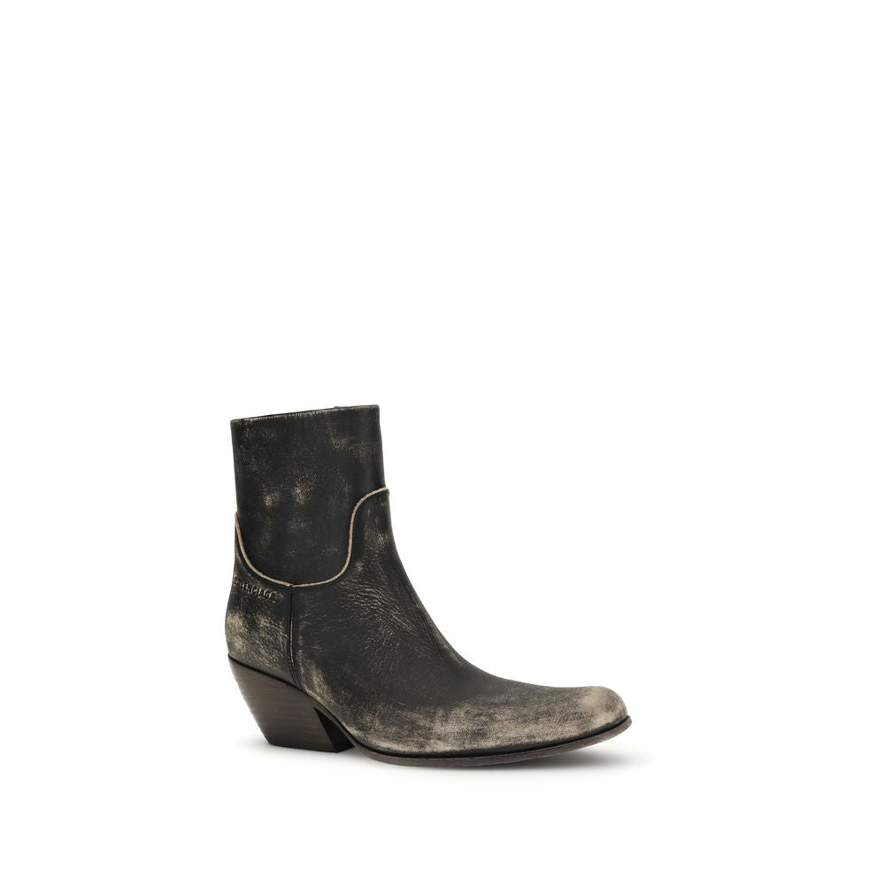 Bottes Balenciaga Bos Taurus en cuir de veau noir