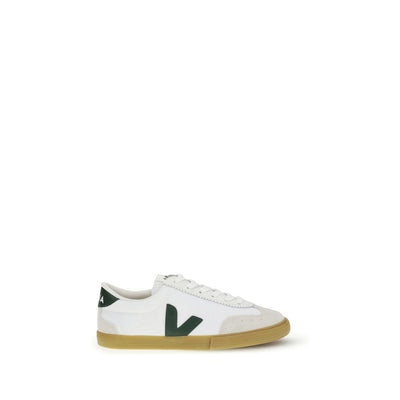Veja White Calf Leather Low Top Sneakers