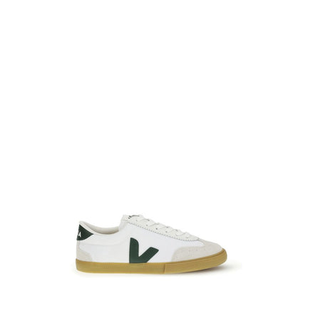 Veja White Calf Leather Low Top Sneakers