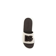 Sandali piatti Dolce & Gabbana in pelle di vitello beige Bos Taurus