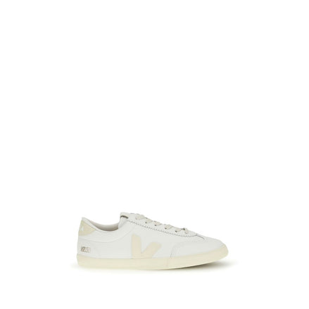 Veja White Calf Leather Low Top Sneakers - Volley Signature