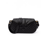 Borsa a tracolla trapuntata Versace in pelle nera