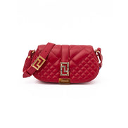 Borsa a tracolla in pelle trapuntata rossa Versace