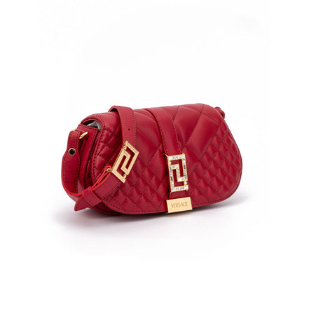 Borsa a tracolla in pelle trapuntata rossa Versace