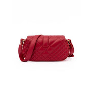 Borsa a tracolla in pelle trapuntata rossa Versace